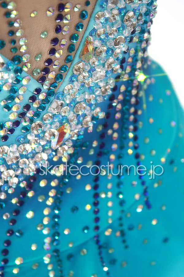 フィギュアスケートコスチューム VCT-042ライトブルー スケート