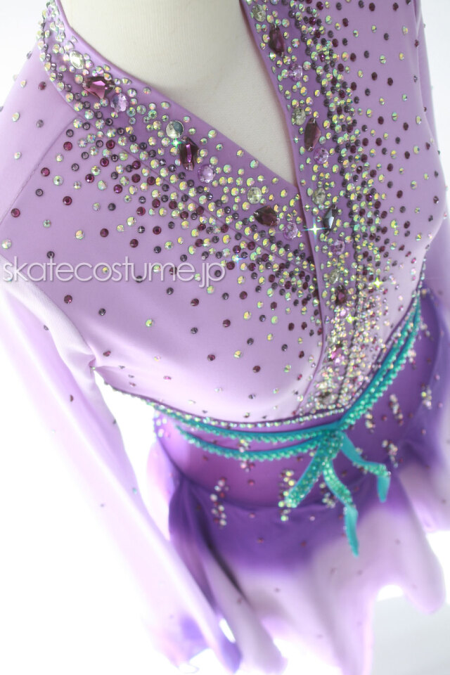 フィギュアスケート衣装 フィギュアスケート衣装 FRY-132ライトグリーン スケート