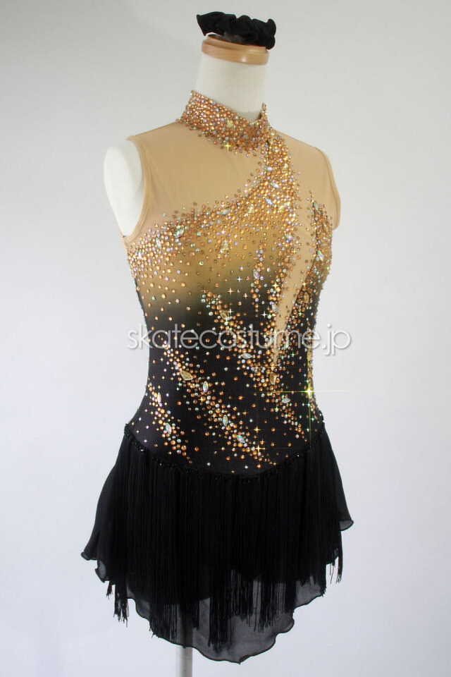 フィギュアスケート衣装・コスチューム VCT-066 ブラック～ゴールド  
