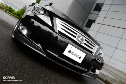 レクサス LS600h/600hL後期(UVF4#) SKIPPERエアロパーツ SKPDEZIGN SLS フロントリップスポイラー 【カーボン・素地】