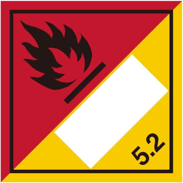 等級5.2　有機過酸化物　標識（コンテナ・国連番号表示用）〔印字代別〕