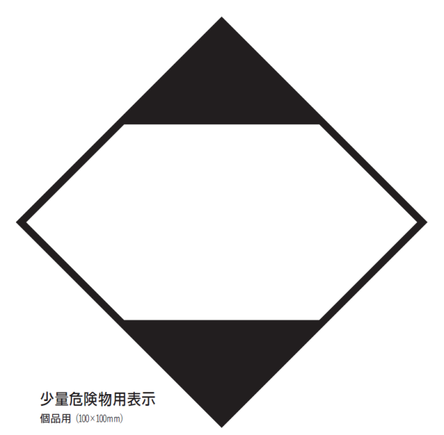 第4号様式　少量危険物用表示（個品用）100x100mm