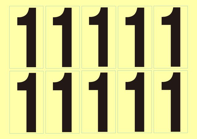 数字シール（1）