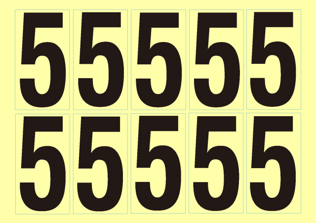 数字シール（5）