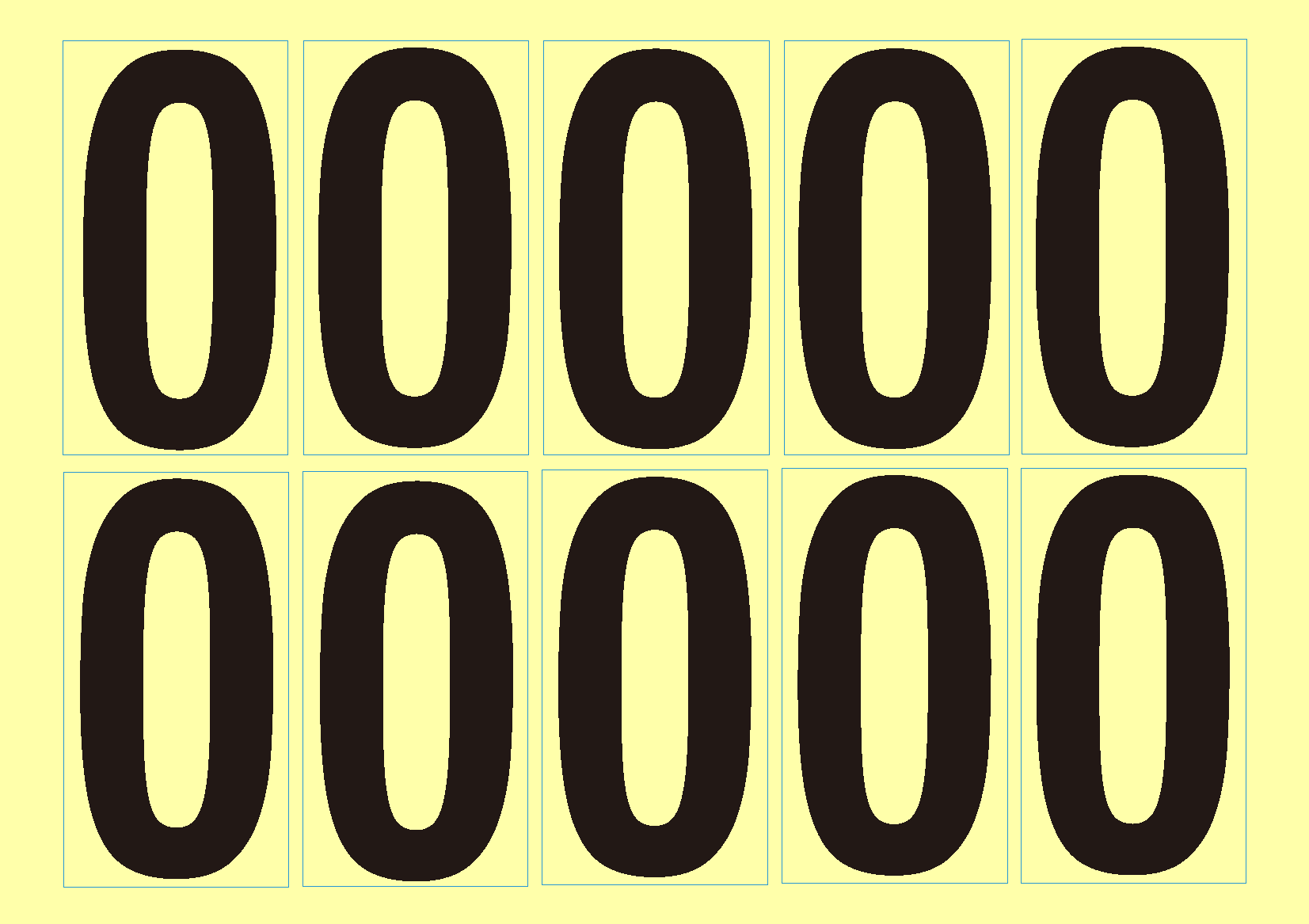 数字シール（0）