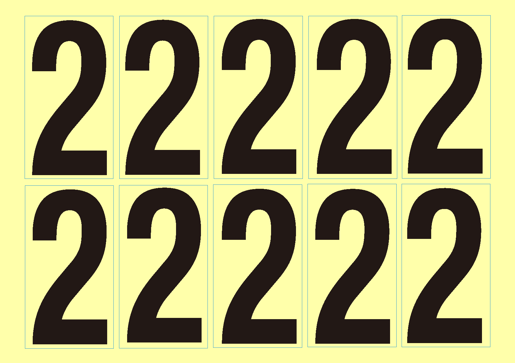 数字シール（2）