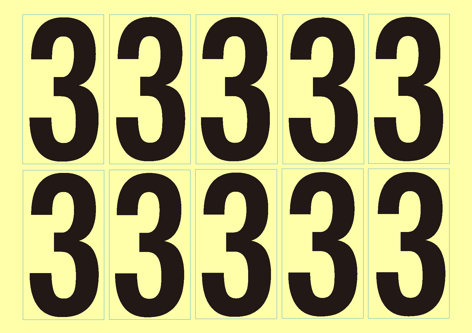 数字シール（3）