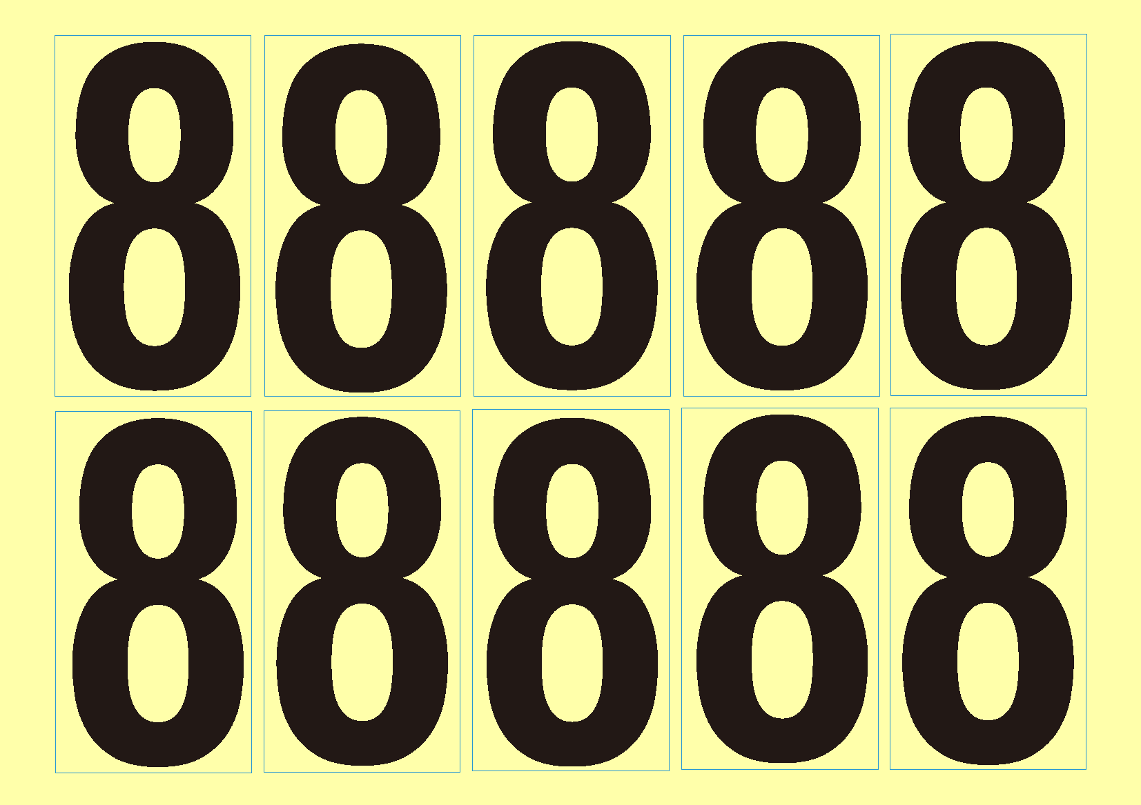 数字シール（8）