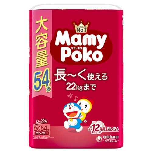 【送料無料】ユニ・チャーム マミーポコパンツB54枚ドラえもん×3個 (1ケース)