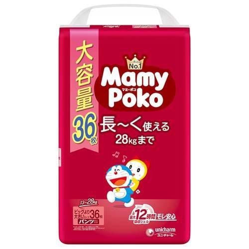 【送料無料】ユニ・チャーム マミーポコパンツビッグ大36枚ドラえもん×3個 (1ケース)