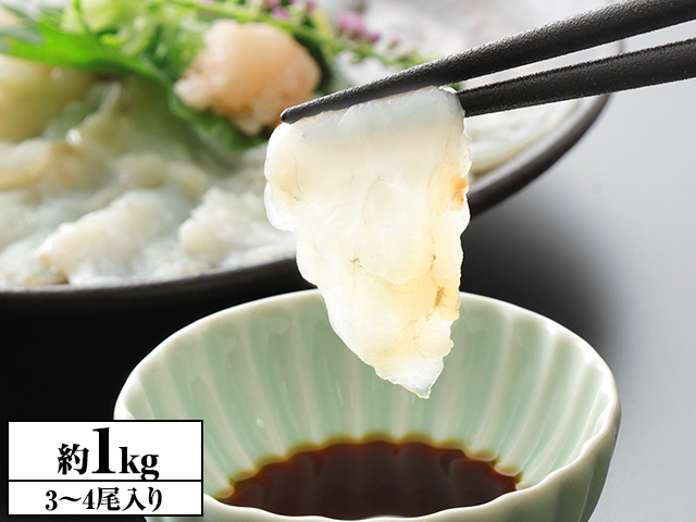 830：【刺身用】北海道産 天然真ふぐ身欠 約1kg(3～4尾入り)