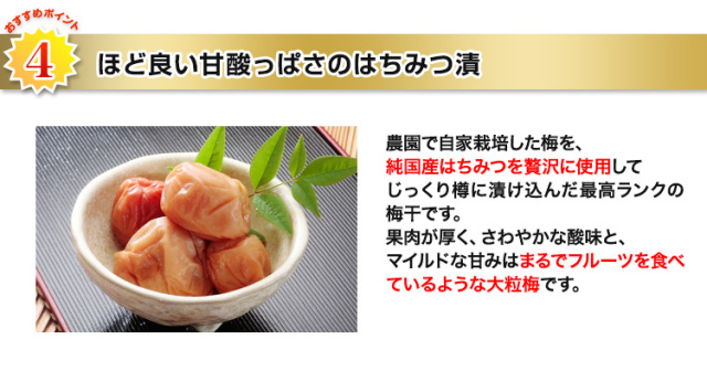 431：紀州南高梅「3L大粒はちみつ漬」約1.6kg