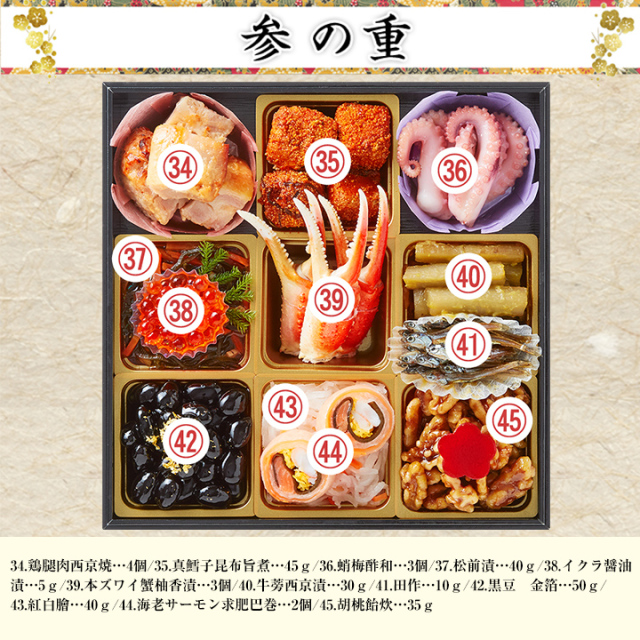 おせち：京都東山 料亭「道楽」監修おせち 平安祝重 清新【207】