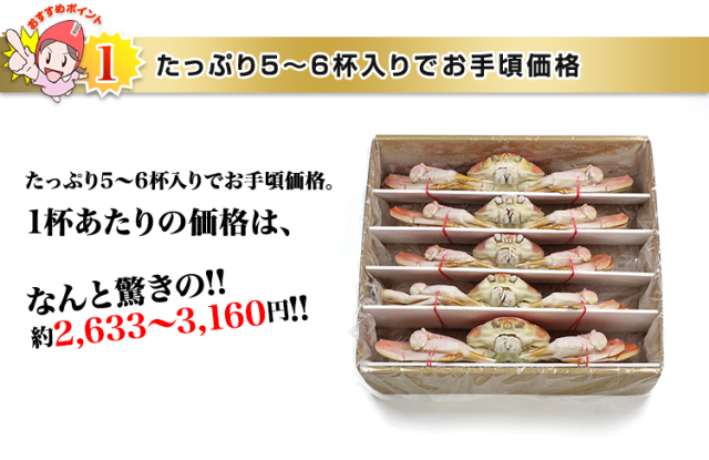 507：【お値打ち限定品】ボイルずわい姿 5～6杯（約3kg）