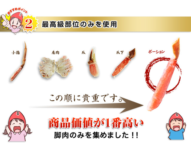 535:【かにしゃぶ用】超特大10L~7L生ずわい脚肉むき身18~28本(約1kg) 535_thum_06.jpg