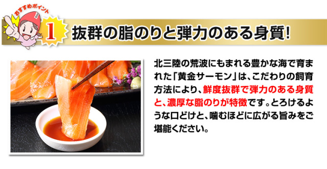 751：岩手県久慈産 黄金サーモン約400g(3P入り)