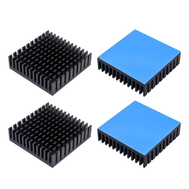 Skynew ヒートシンク 熱伝導両面テープ付き アルミニウム 40x40x11mm 熱暴走対策 PC 冷却フィン HS404-4