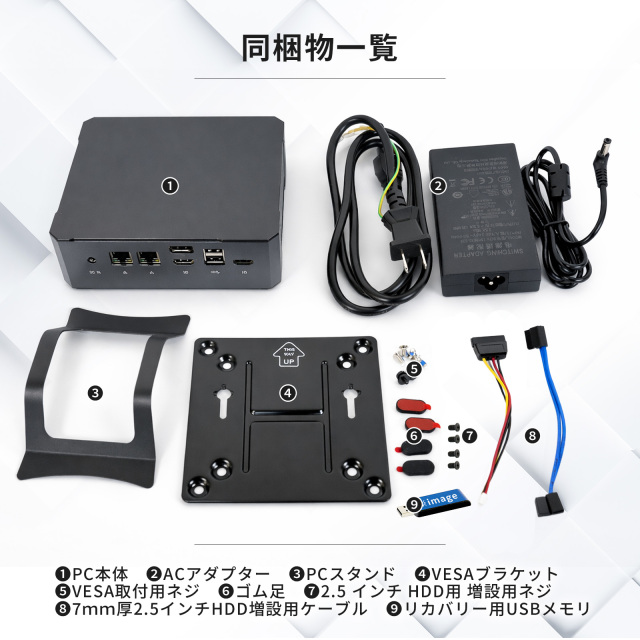 Skynew ミニPC ファン搭載Intel ultra 7 155H/16GB/1TB/Win11【型番