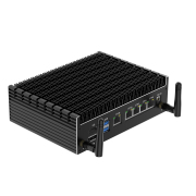 Skynew ファンレス ミニPC 静音 Celeron 5205U/4GB/128GB 低消費電力 OS未搭載 RTC / Wake On Lan / PXE Boot / LAN x 5 / Wi-Fi & Bluetooth搭載 K15