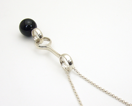 ジョージ ジェンセン] ペンダント スフィア （ブラックアゲイト