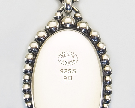 美品 オニキス ♯9B 60cm ジョージジェンセン/  美品 オニキス ♯9B 60cm ジョージジェンセン/GEORG JENSEN