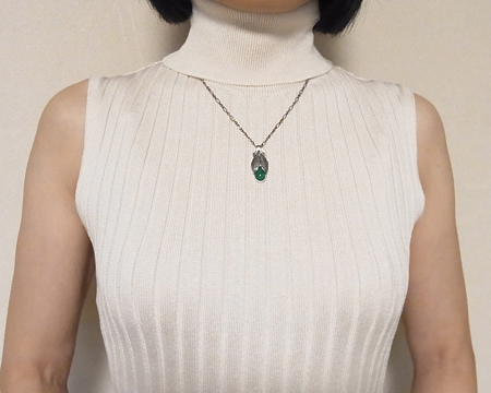 eジョージジェンセン　2008年イヤーペンダント ジョージ ジェンセン] 2008 イヤーペンダント （グリーン