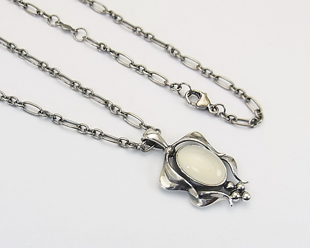 ジョージ ジェンセン] 2015 イヤーペンダント （ホワイトアゲイト