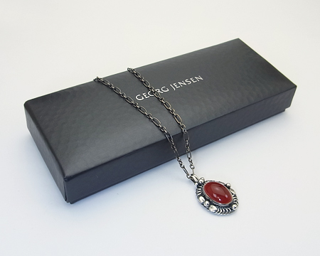 ジョージ ジェンセン] 1995 イヤーペンダント 復刻 （カーネリアン）