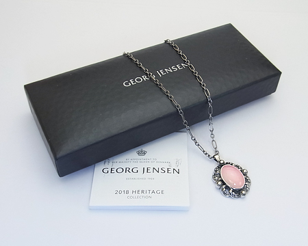 ジョージ ジェンセン] 2018 イヤーペンダント 限定 （ローズクォーツ）