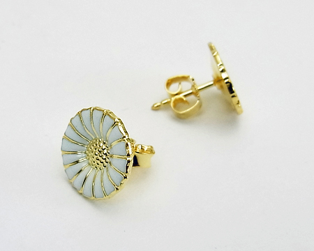 ジョージジェンセン　デイジー　エナメルホワイト　ピアス 楽天市場】ジョージジェンセン デイジー ピアス シルバー