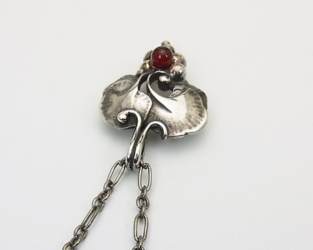 ジョージ ジェンセン] 1996 イヤーペンダント （カーネリアン)