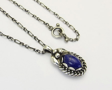 ジョージ ジェンセン] 1992 イヤーペンダント （ラピスラズリ）