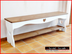 アンティーク家具　ビンテージ　ベンチ　カントリー家具 カントリー家具＆パイン家具シンプルなベンチW120（2）／Le cafe