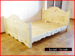 ナチュラルカントリー家具＆パイン家具ダブルベッド／Le cafe