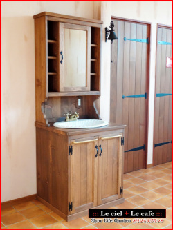 カントリー家具＆パイン家具洗面台（洗面化粧台）W70／Le cafe（B-1）