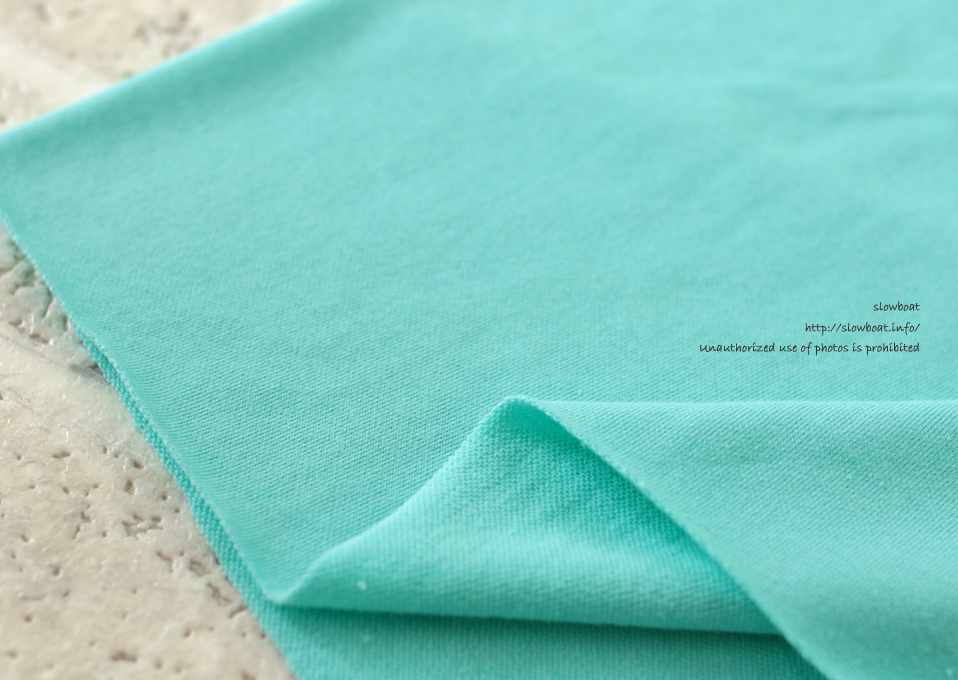 ミニ裏毛 無地 【アクア】