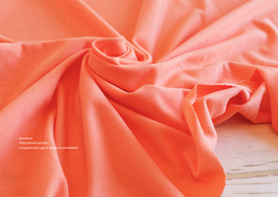 ４０/２天竺 無地 【ネオンオレンジ】