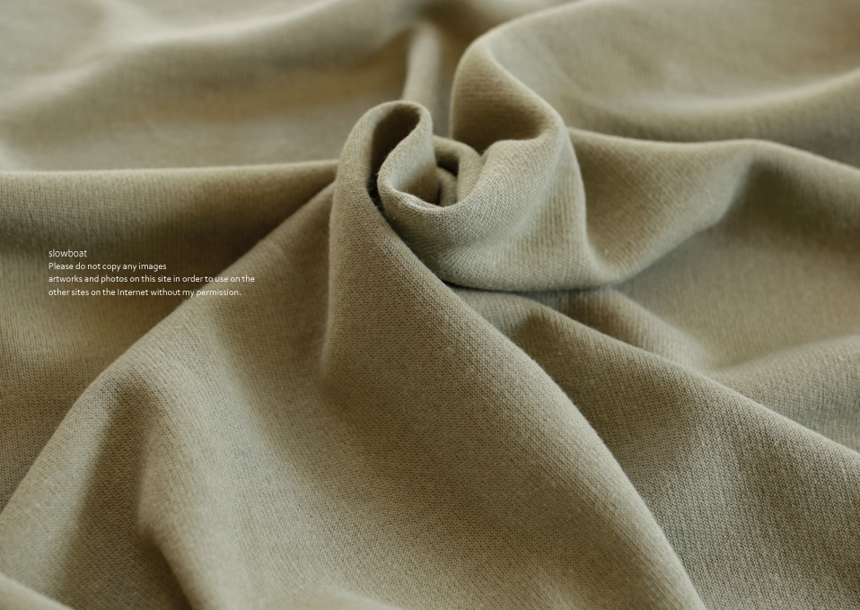 特価 オーガニック フェザーニットスムース 【かーき】