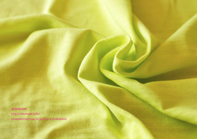 マルチスラブ天竺 無地 【ネオンイエロー】