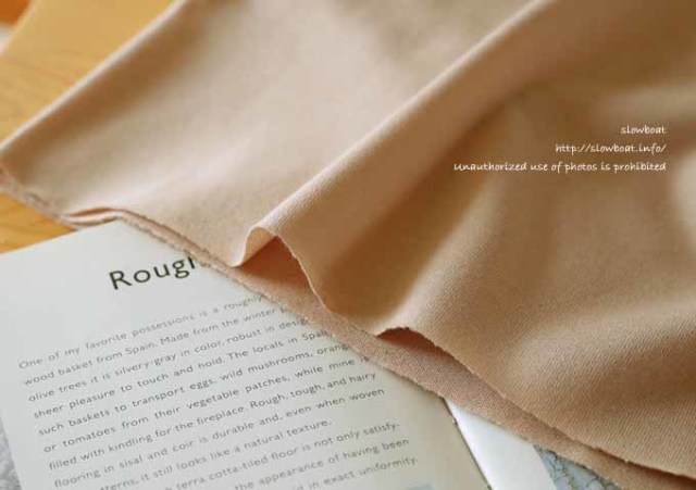 ４０/２コーマ天竺無地 【ベージュ】