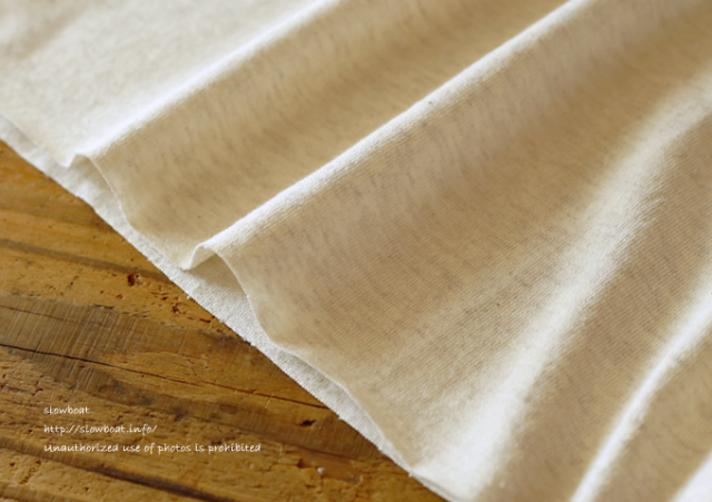 オーガニックコットン/４０/２天竺 無地 【オートミール】