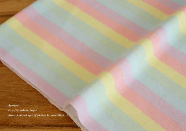 ミニ裏毛 パレットボーダー【パステル】