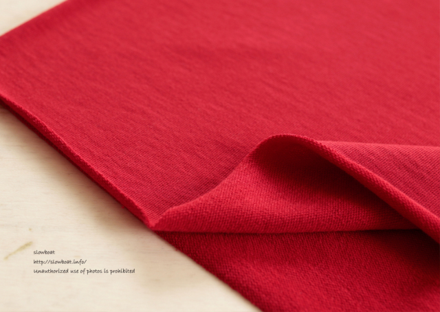 ミニ裏毛 無地 【トマトレッド】