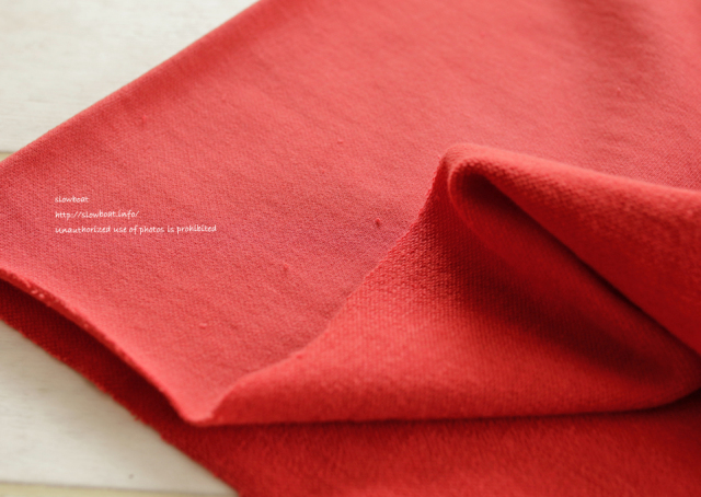 ミニ裏毛 無地 【セダーレッド】