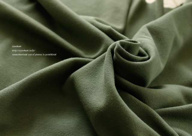 ４０/コーマスムース 無地 【オリーブグリーン】