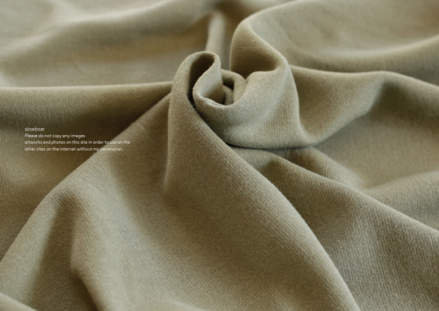 特価 オーガニック フェザーニットスムース 【かーき】