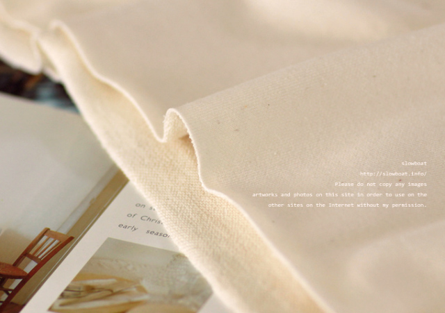 ミニ裏毛 無地 【生成り】