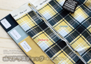 ４０/スムース sbマドラスチェック【キャラメルブルー】