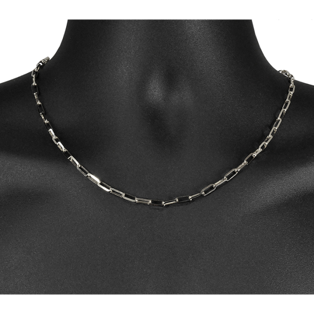 Pt850 ネックレスチェーン Mvロング40 4mm幅 プラチナ Pt850 ネックレスチェーン Mvロング40 4mm幅 プラチナ