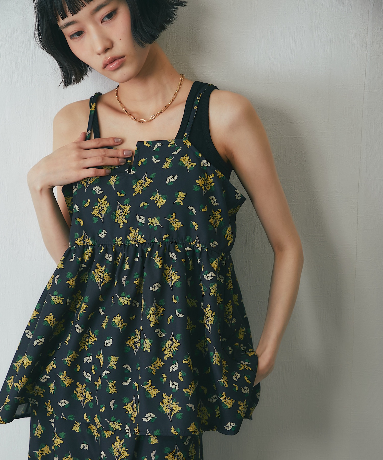 セットアップ対応】花柄キャミビスチェ【品番: as29538】